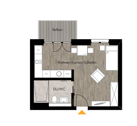 Grundriss WE 35 Etagenwohnung Chemnitz
