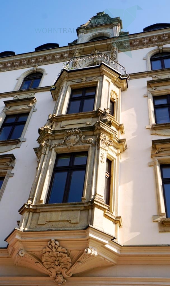 Deteil Fassade Etagenwohnung Zwickau