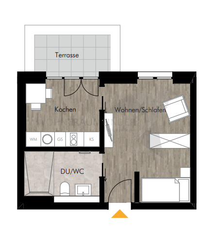 Grundriss WE 44 Erdgeschosswohnung Chemnitz