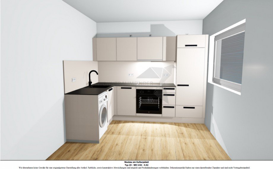 Visualisierung K�che_WE 62 Etagenwohnung Chemnitz
