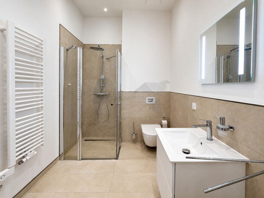 Bad mit Dusche und WM-Stellplatz Etagenwohnung Chemnitz