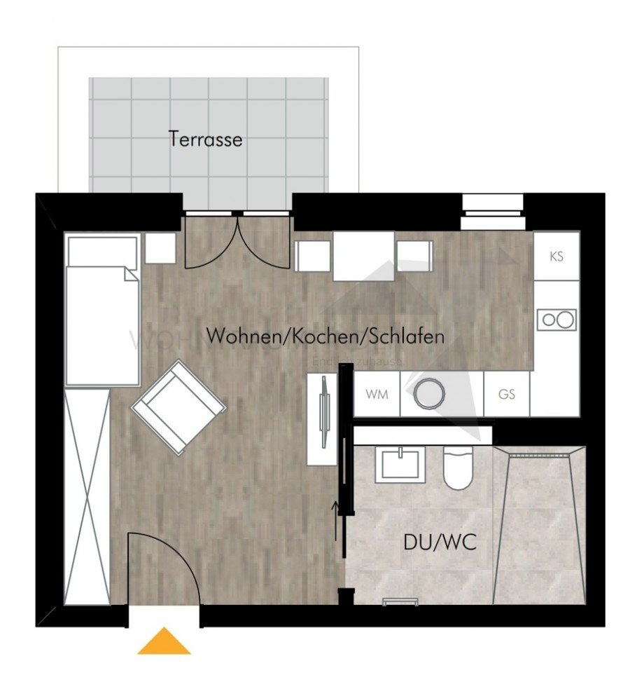 Grundriss WE2 Erdgeschosswohnung Chemnitz