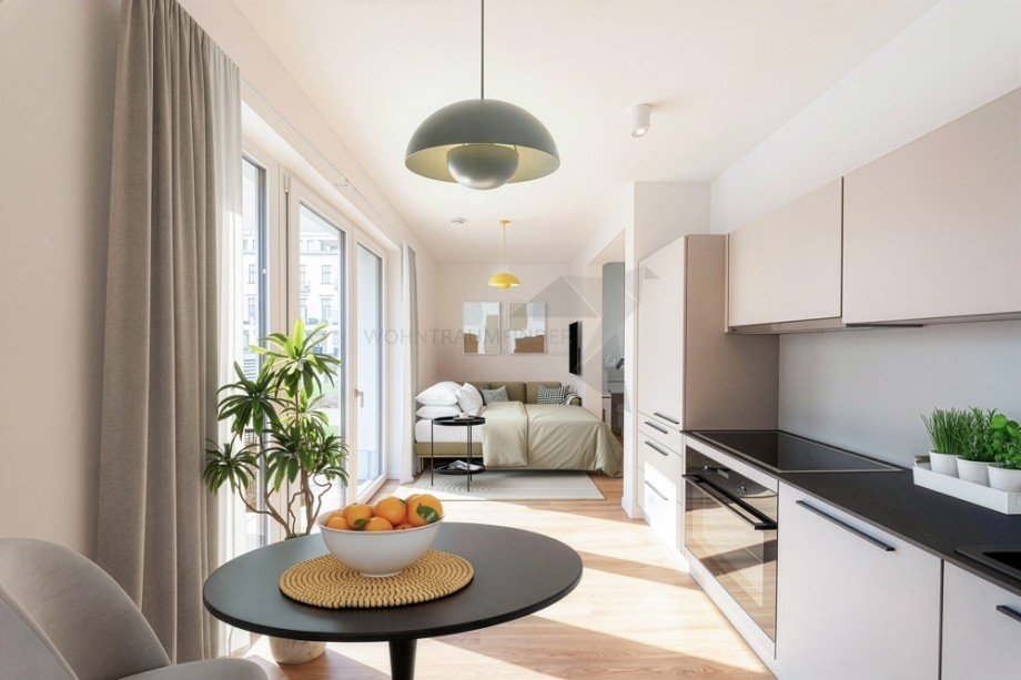 Visualisierung Schlafen I Wohnen Erdgeschosswohnung Chemnitz