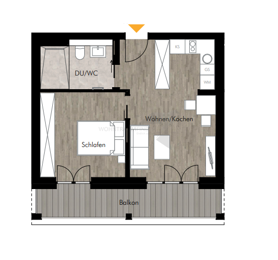 Grundriss WE 41 Etagenwohnung Chemnitz