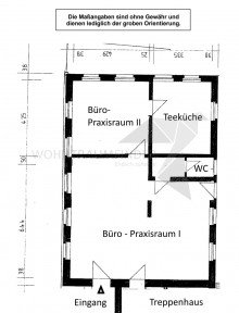 Grundriss B�ro-Praxiseinheit Helle, moderne B�ro-/Praxisfl�che in Chemnitz-Wittgensdorf
