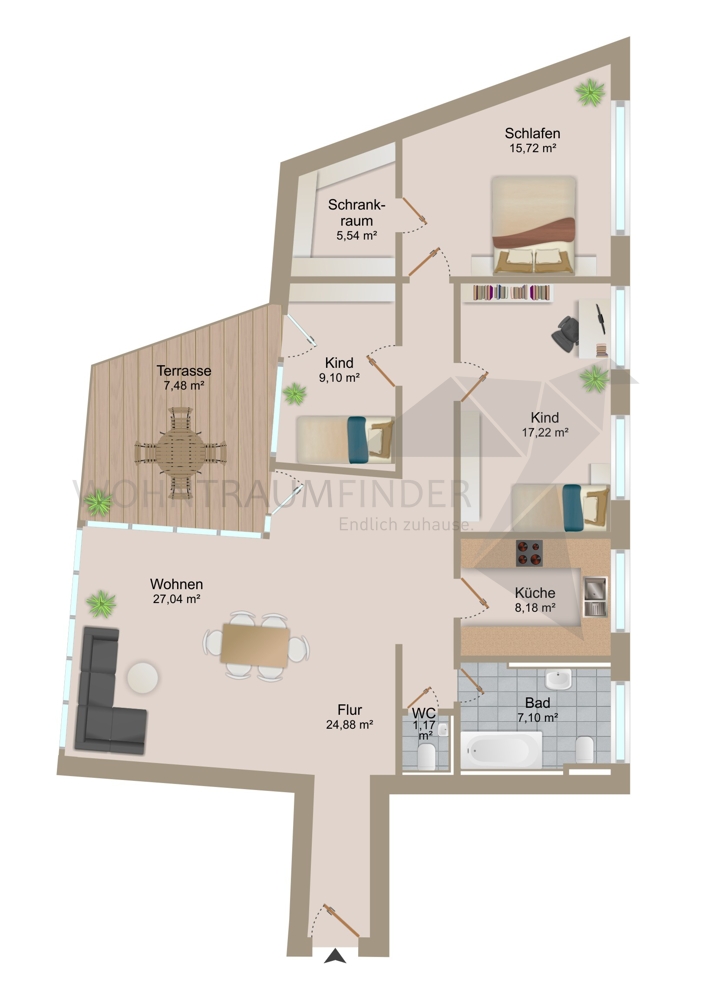 Grundriss Etagenwohnung Zwickau