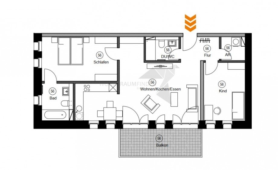 Grundriss Etagenwohnung Chemnitz