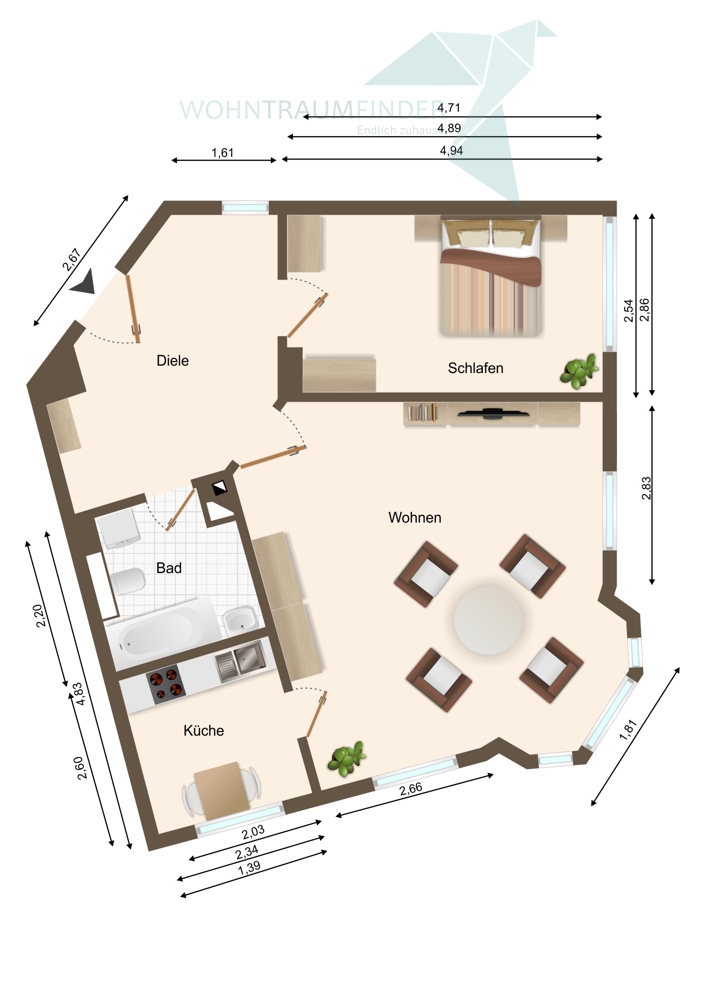 Grundriss Etagenwohnung Zwickau