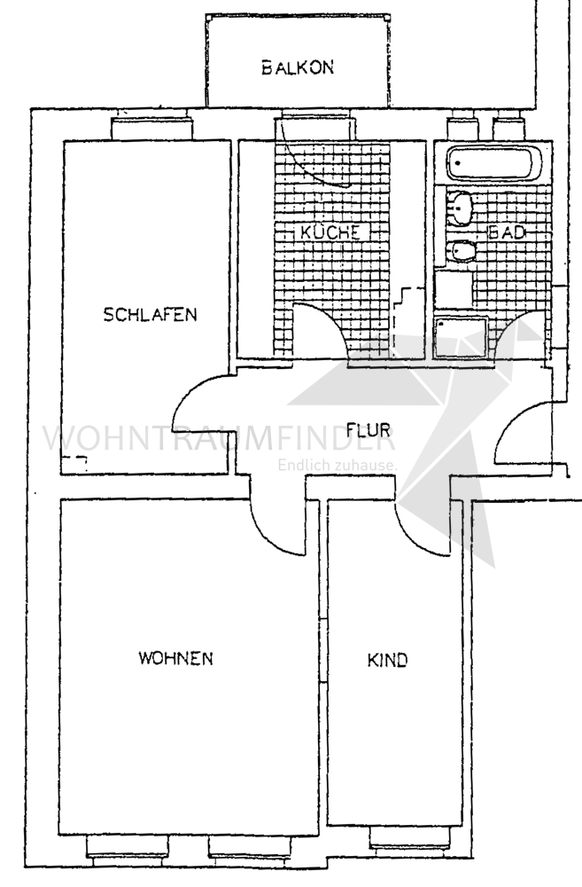 Grundriss WE12 Etagenwohnung Chemnitz - Ka�berg, Chemnitz