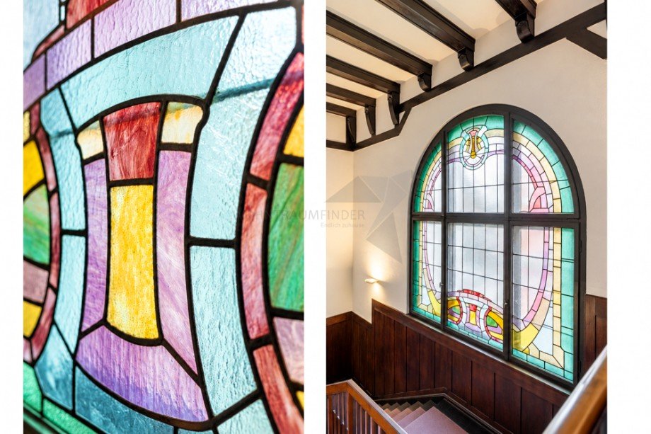 Detail Bleiglas Foyer B�rohaus Chemnitz