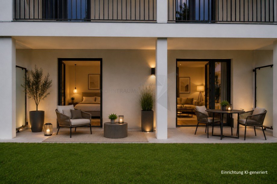 Visualisierung Terrasse Erdgeschosswohnung Chemnitz