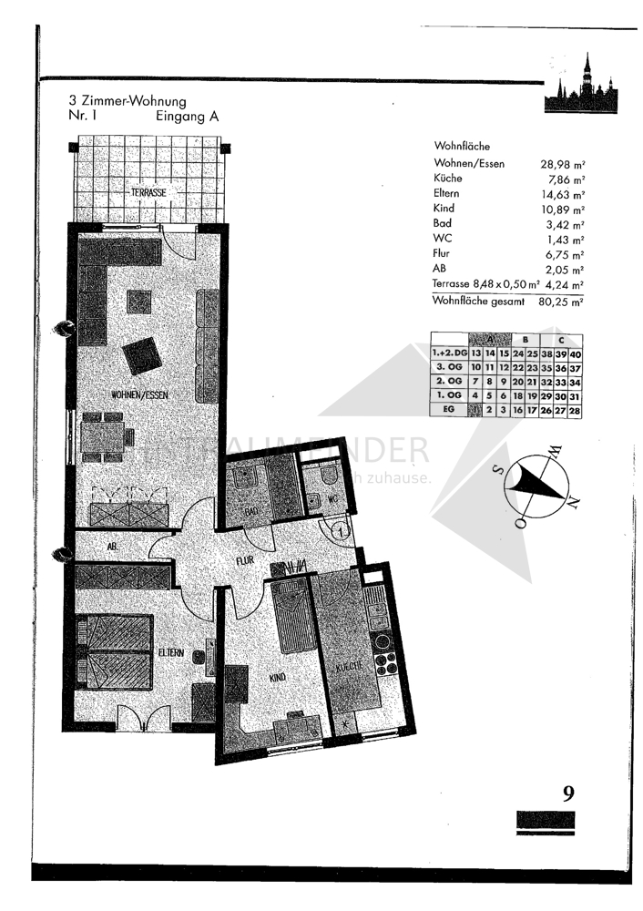 Grundriss Erdgeschosswohnung Zwickau