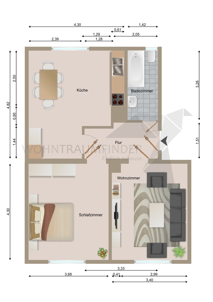 Grundriss_Wilke_6_2_re Etagenwohnung Zwickau