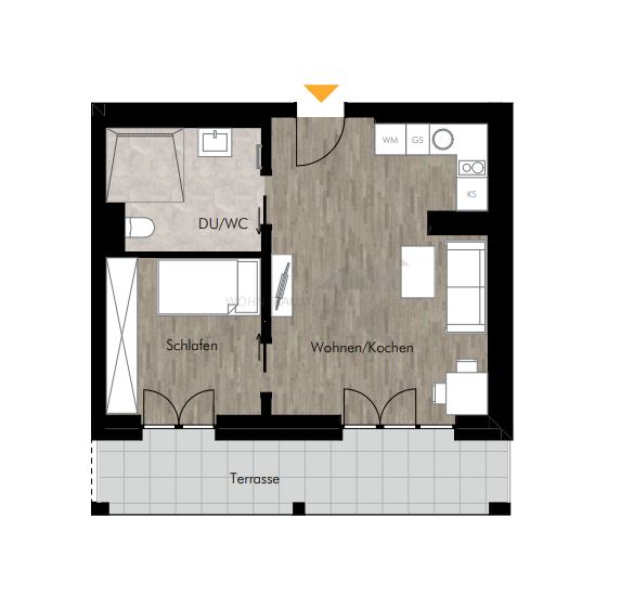 Grundriss WE 47 Erdgeschosswohnung Chemnitz