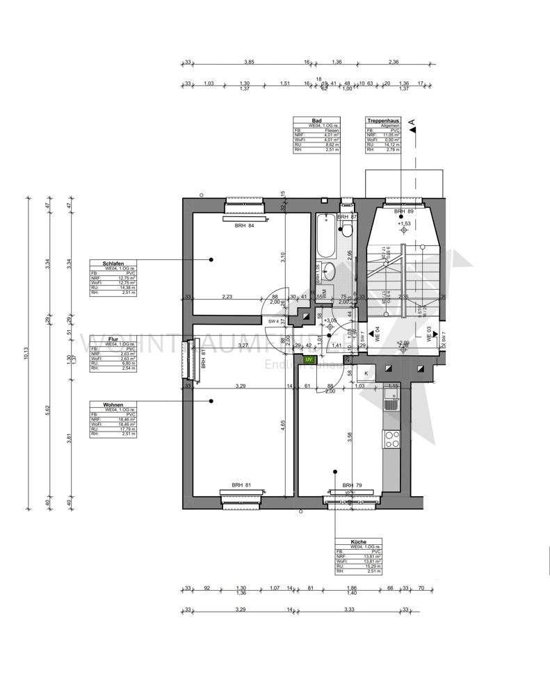 Grundriss Etagenwohnung Zwickau