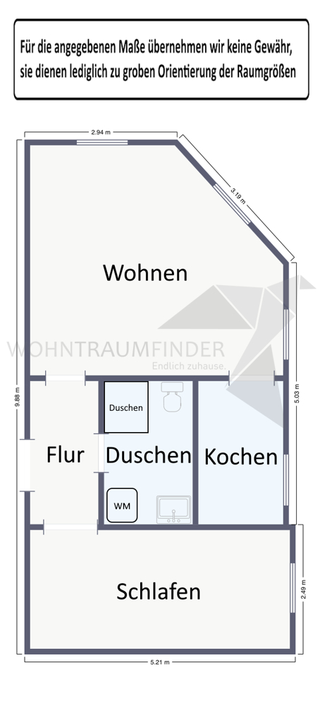 Grundriss S16-WE10,2.OGmitte-rechts Etagenwohnung Chemnitz