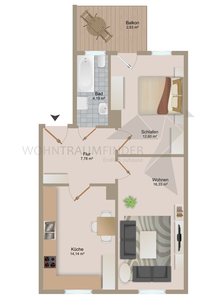 Grundriss Etagenwohnung Zwickau