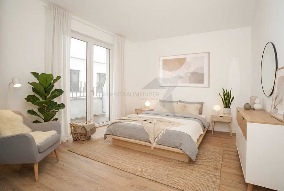 Visualiserung_2Z Schlafzimmer Erdgeschosswohnung Chemnitz