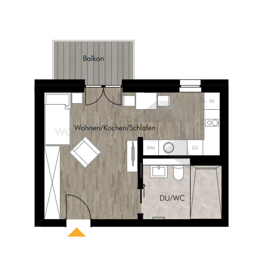 Grundriss WE 11 Etagenwohnung Chemnitz