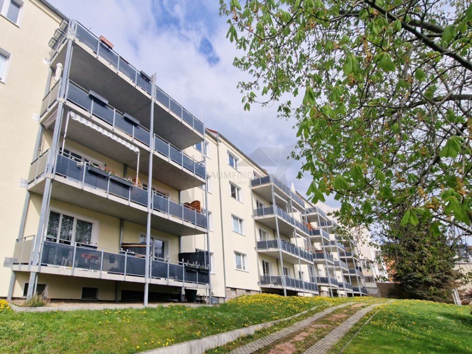 Ansicht Balkone Erdgeschosswohnung Chemnitz