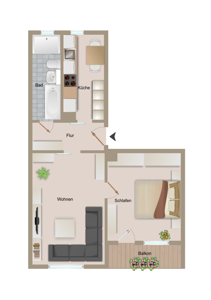 Grundriss Etagenwohnung Chemnitz