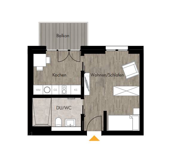 Grundriss WE 53 Etagenwohnung Chemnitz