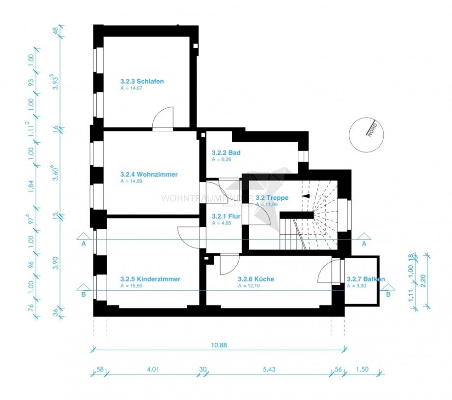 Grundriss Etagenwohnung Zwickau