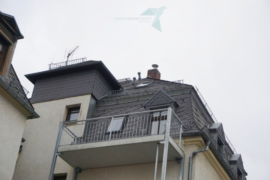Balkonansicht Dachgeschosswohnung Zwickau