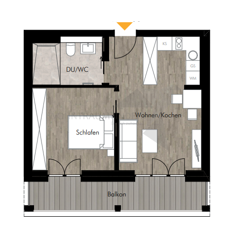 Grundriss WE 33 Etagenwohnung Chemnitz